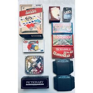 Lot of 10 Various World’s Smallest MINI Board Games & Cards - most are playable